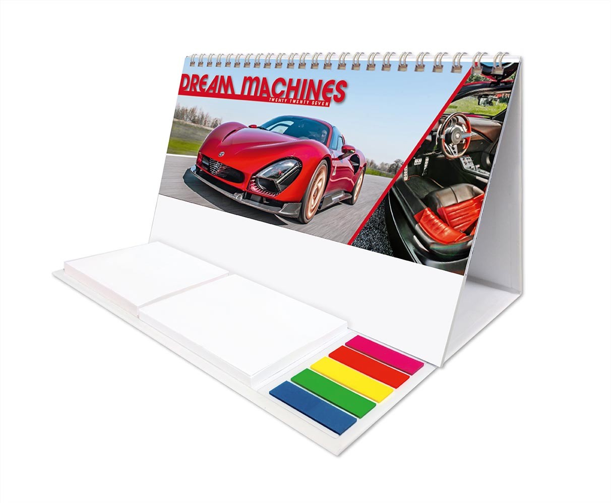 Dream Machines Note Station Desk Calendar