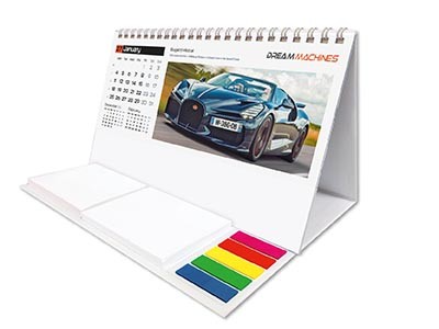 Dream Machines Note Station Desk Calendar