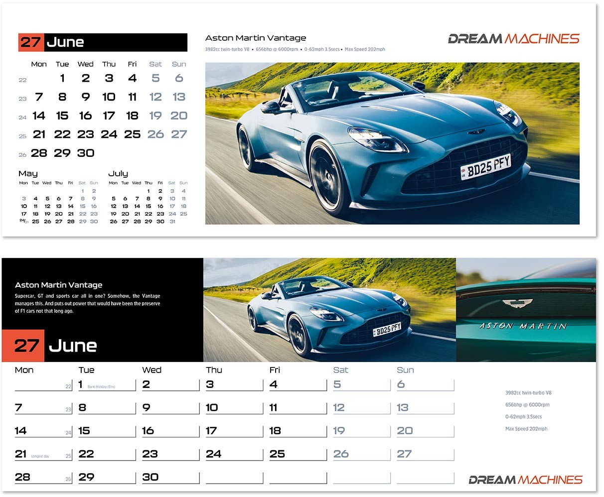 Dream Machines Note Station Desk Calendar