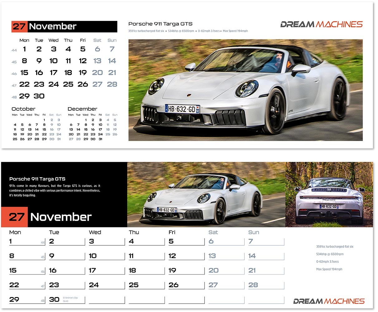 Dream Machines Note Station Desk Calendar