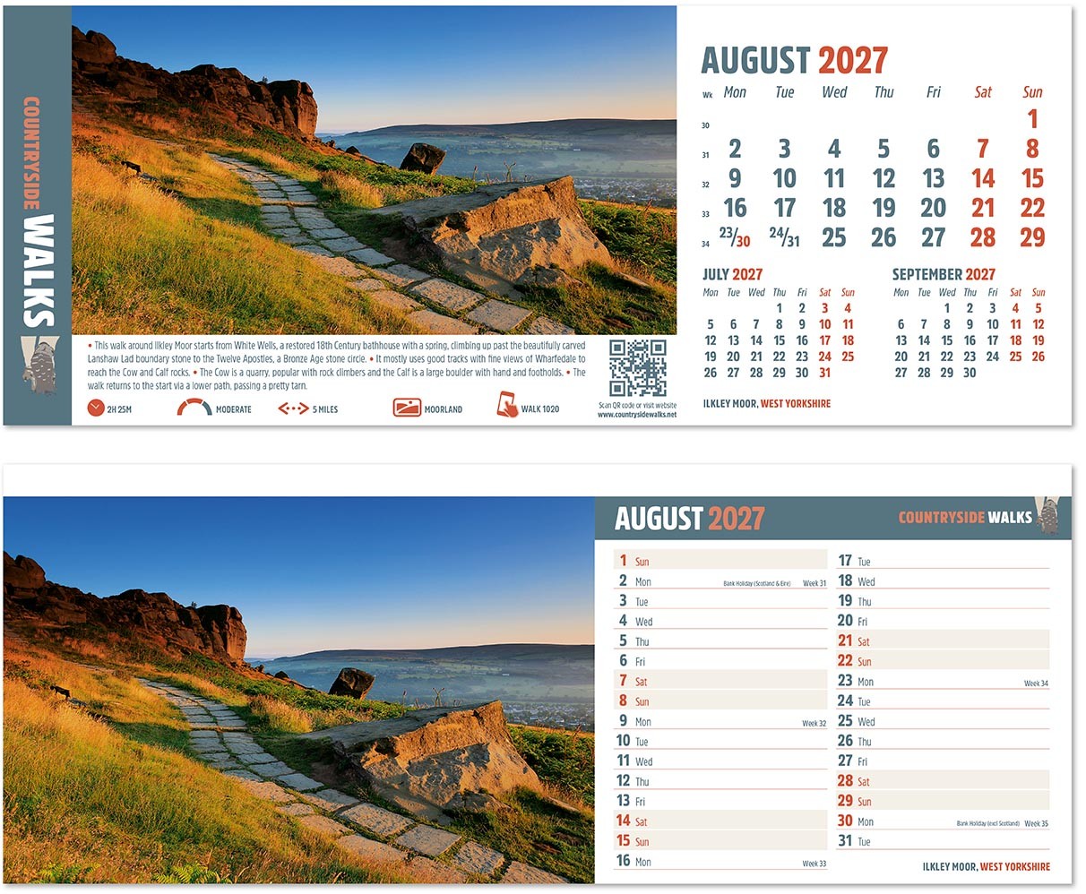 Countryside Walks Desk Calendar