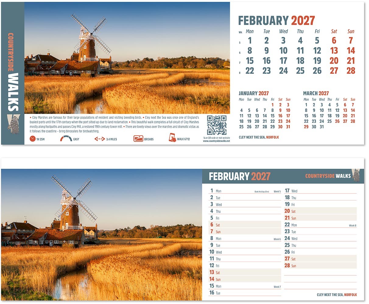 Countryside Walks Desk Calendar