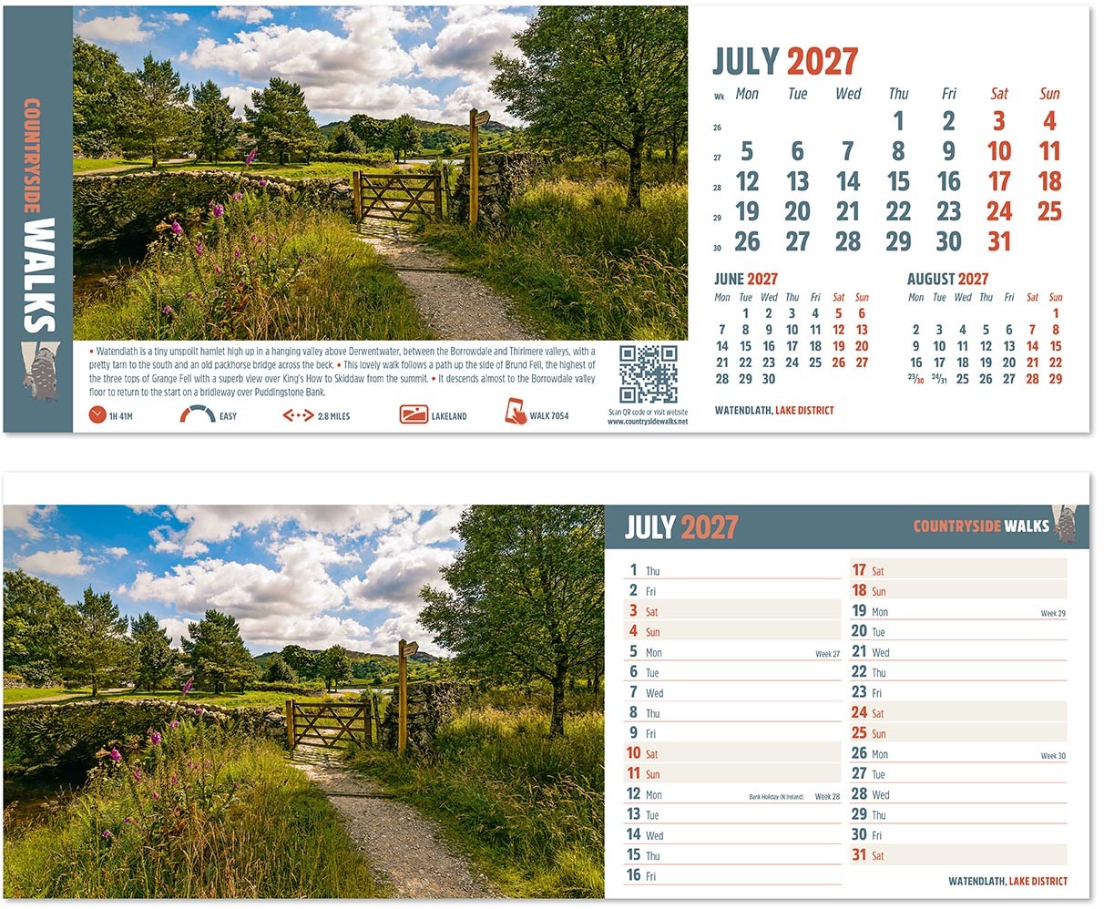 Countryside Walks Desk Calendar