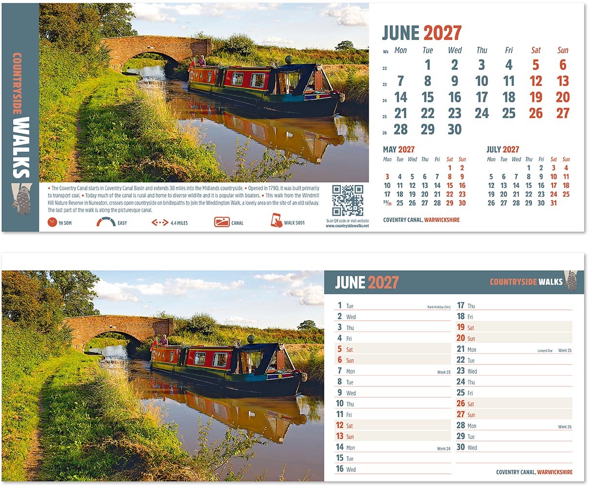 Countryside Walks Desk Calendar