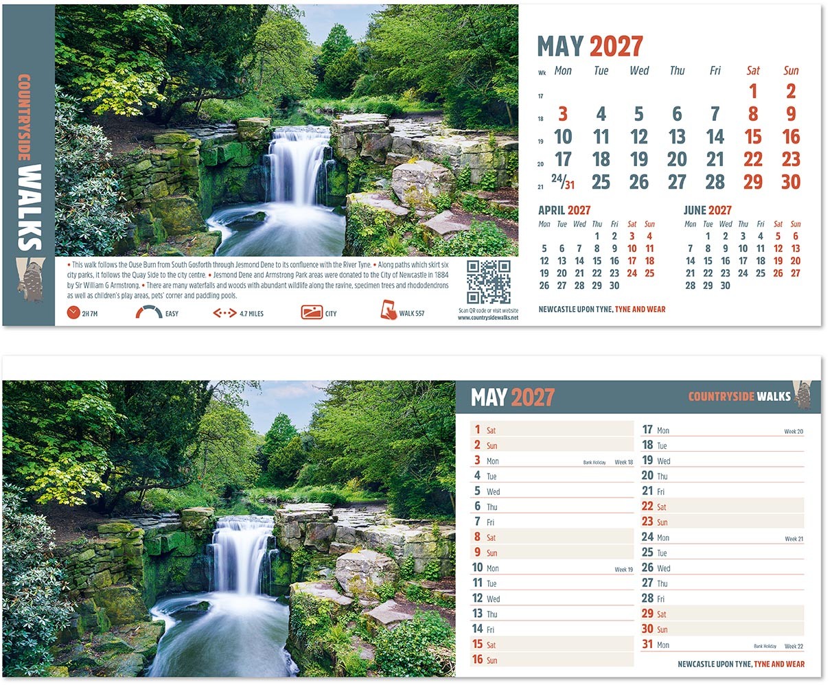 Countryside Walks Desk Calendar