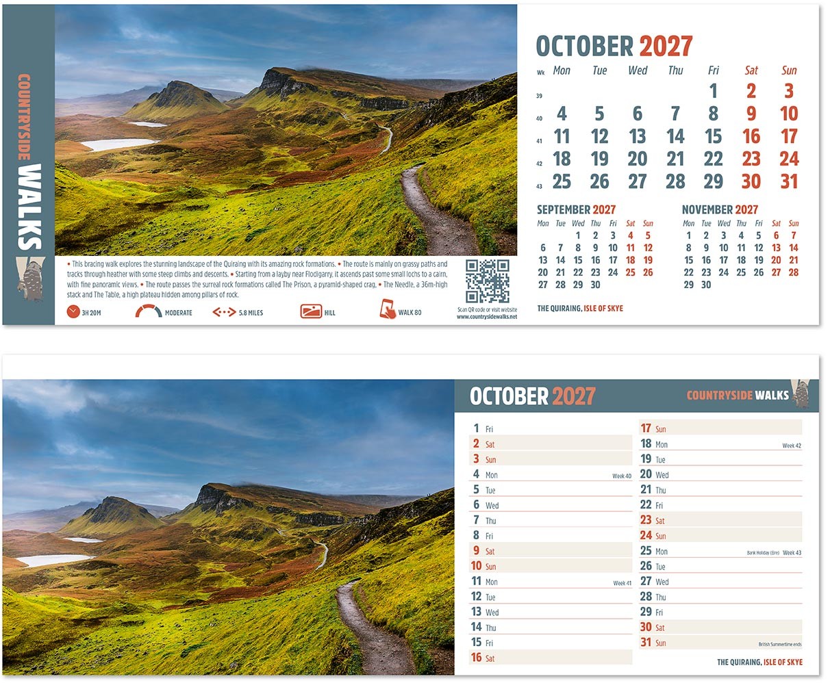 Countryside Walks Desk Calendar