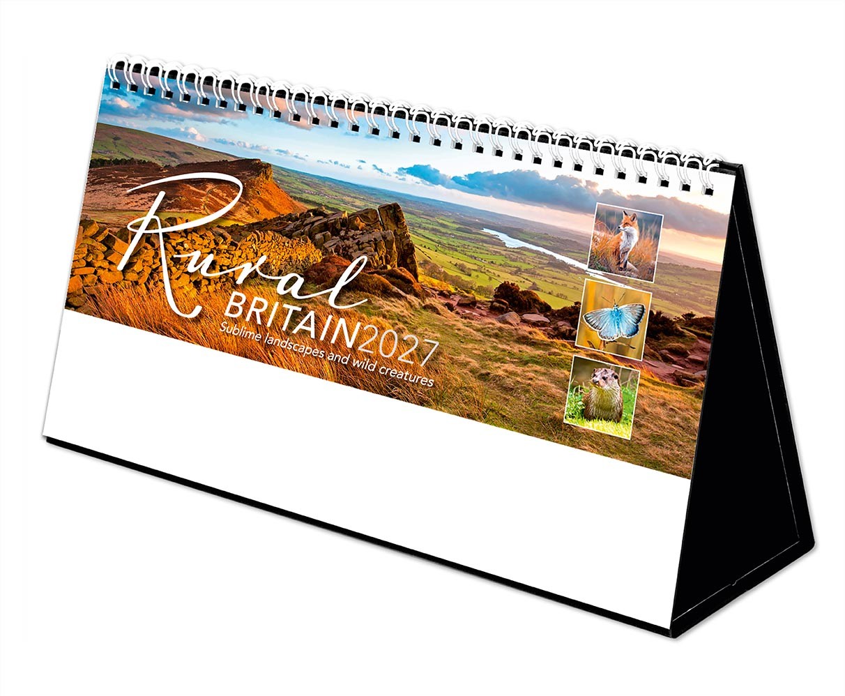 Rural Britain Premium Lined Easel Desk Calendar