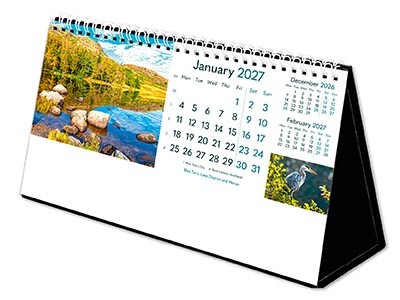 Rural Britain Premium Lined Easel Desk Calendar