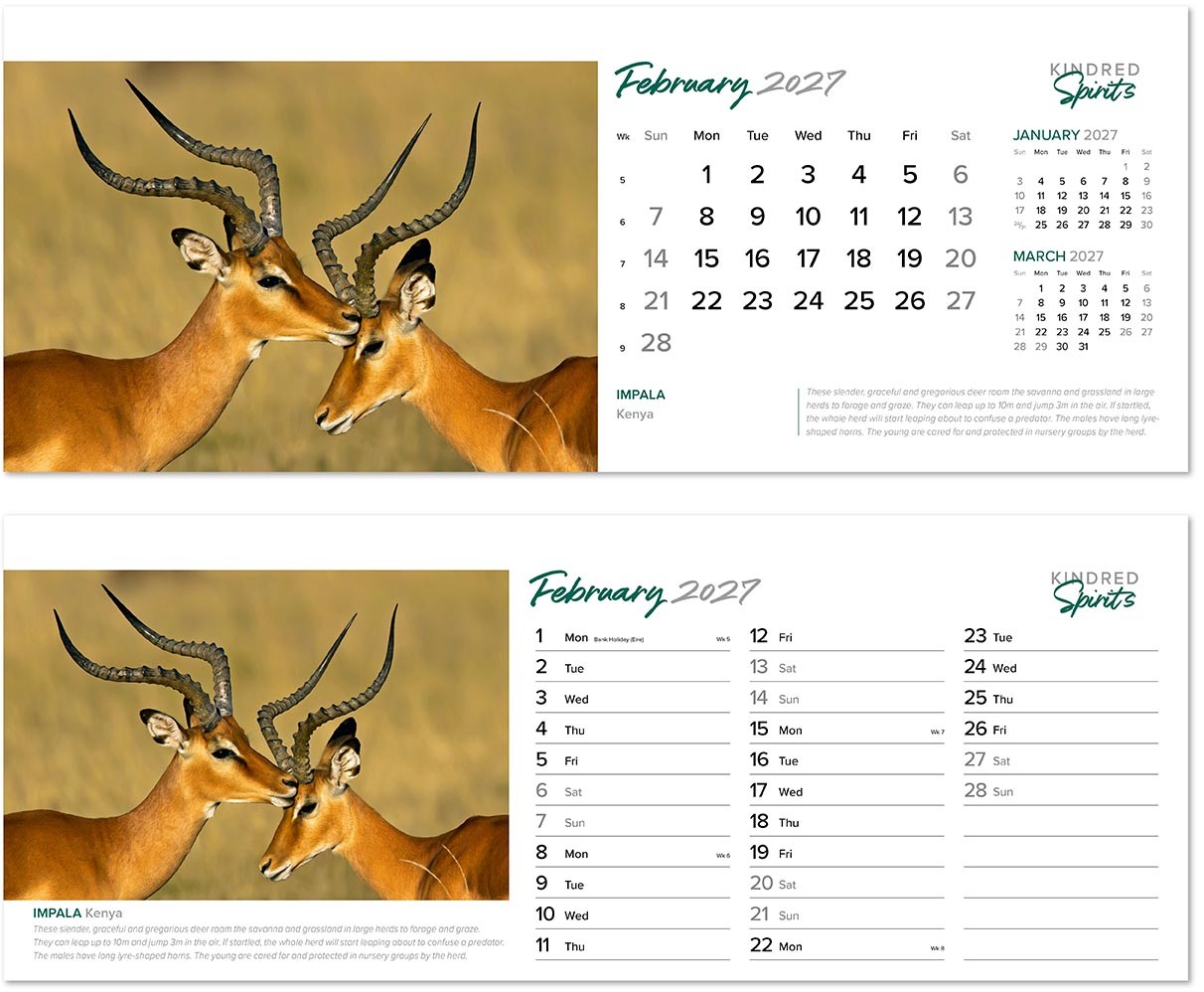 Kindred Spirits Task Station Desk Calendar