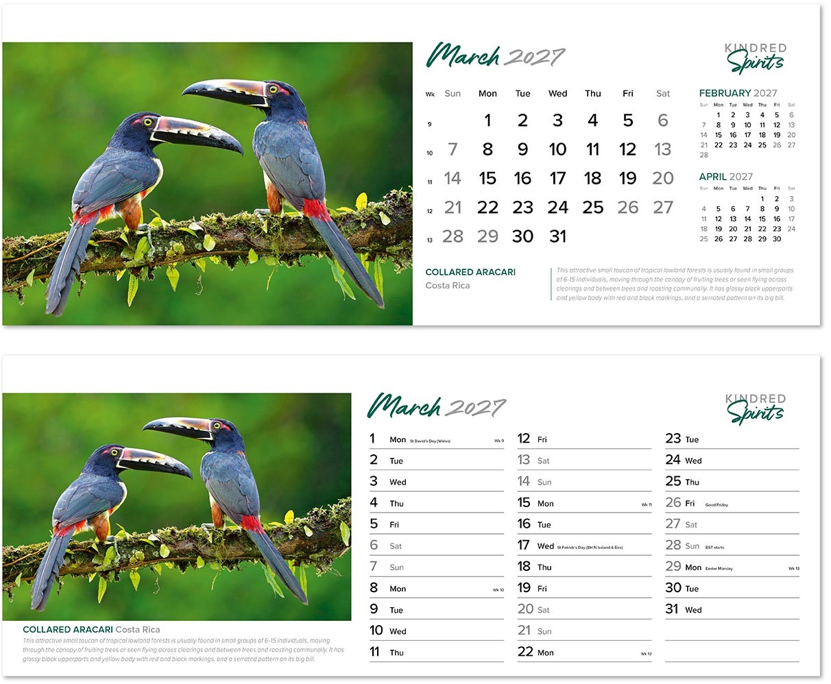 Kindred Spirits Task Station Desk Calendar