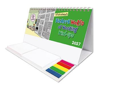 Bizarre World of Working Wind-Ups Note Station Desk Calendar