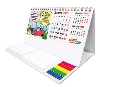Bizarre World of Working Wind-Ups Note Station Desk Calendar