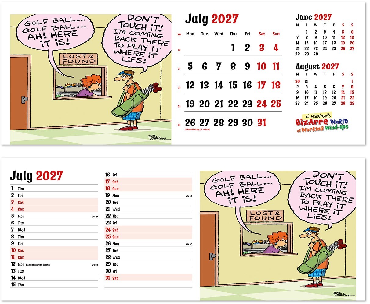 Bizarre World of Working Wind-Ups Note Station Desk Calendar