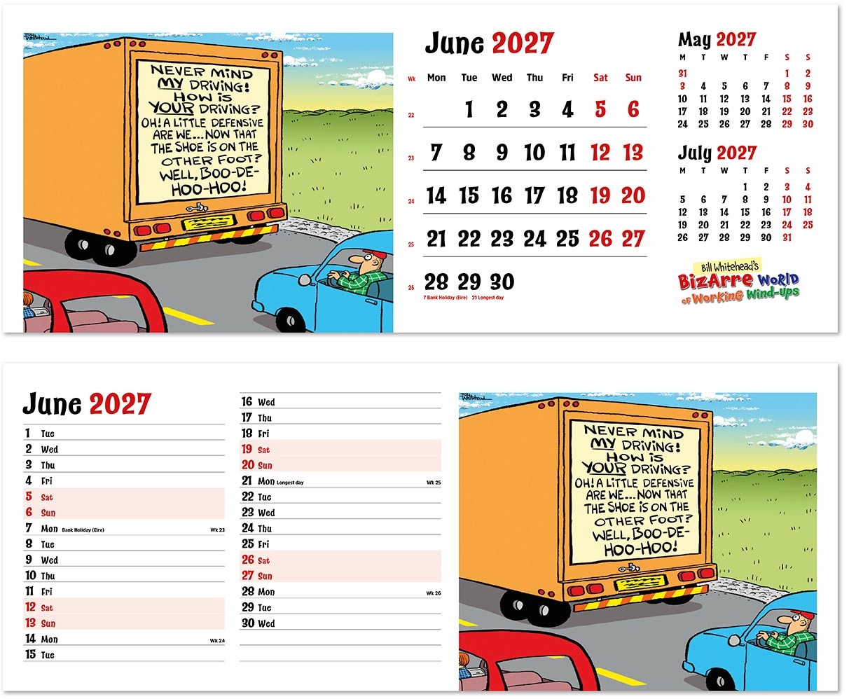 Bizarre World of Working Wind-Ups Note Station Desk Calendar
