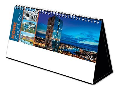 Iconic Structures Premium Lined Easel Desk Calendar