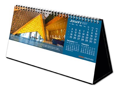 Iconic Structures Premium Lined Easel Desk Calendar