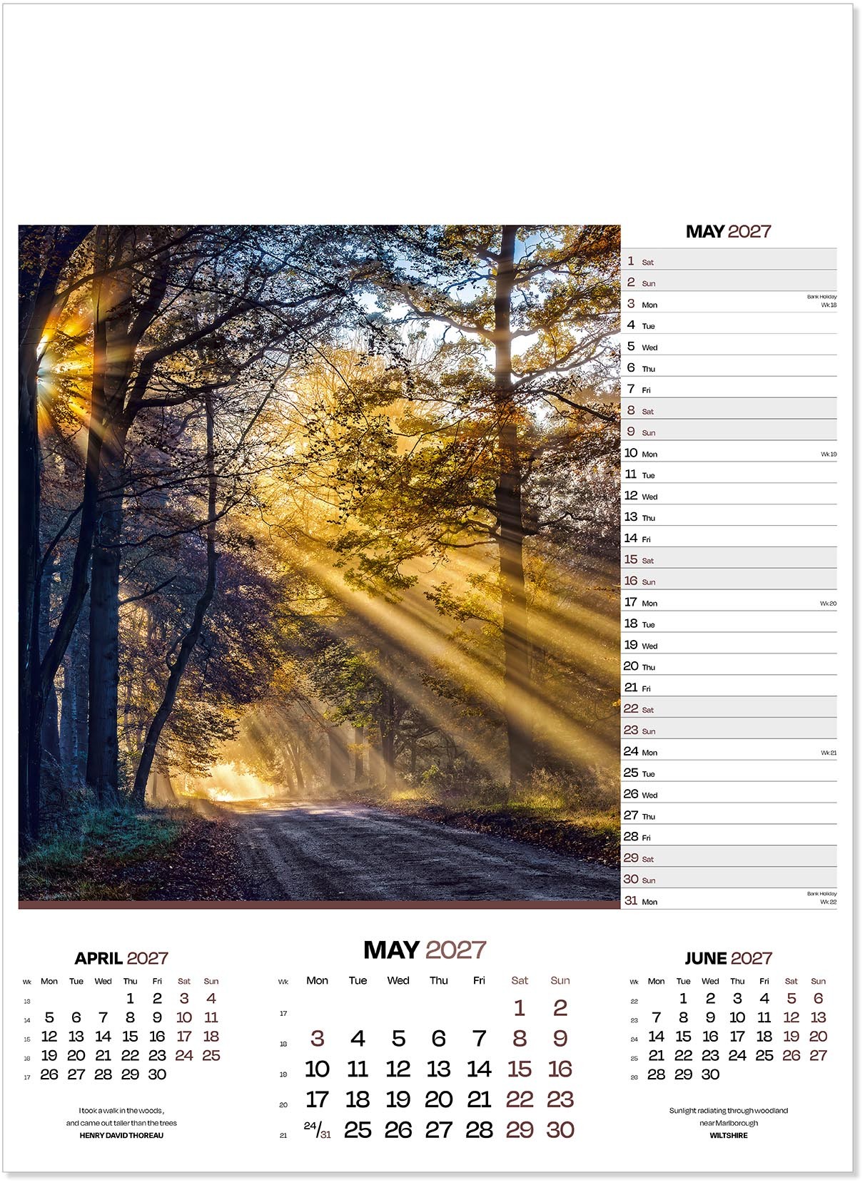 Moods of Nature Calendar