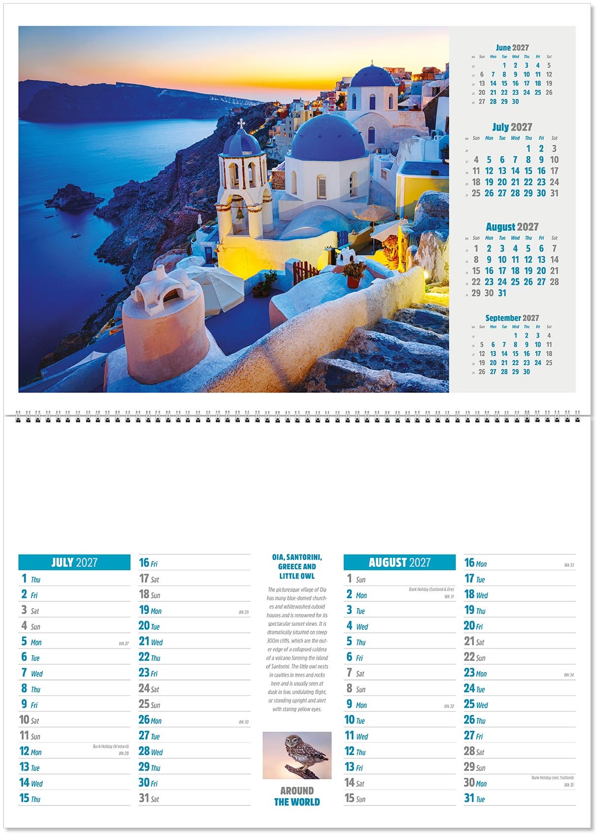 Around the World Postage Saver Calendar