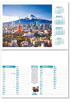 Around the World Postage Saver Calendar