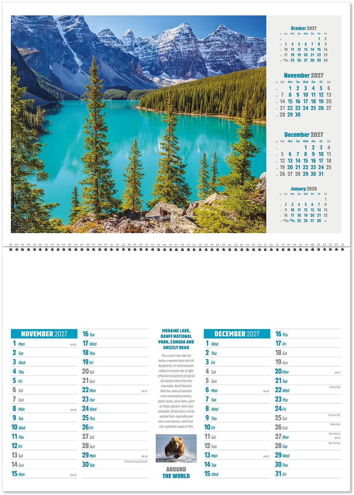 Around the World Postage Saver Calendar