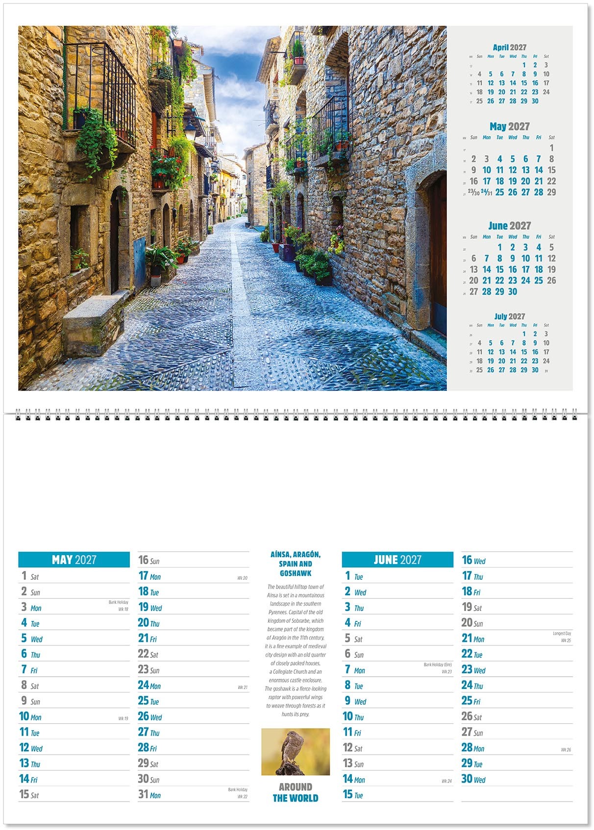 Around the World Postage Saver Calendar