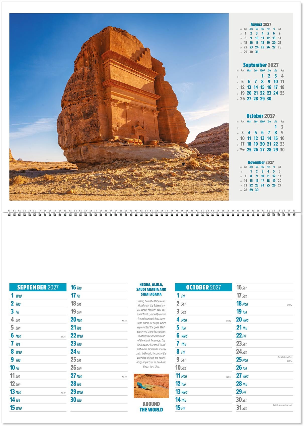 Around the World Postage Saver Calendar