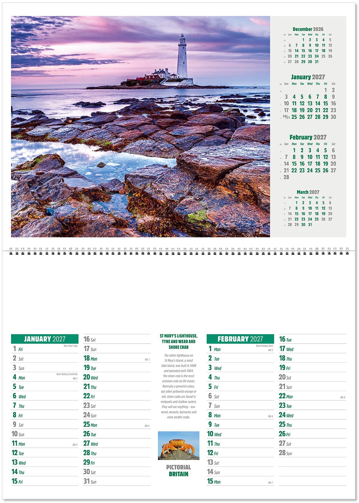 Pictorial Britain Postage Saver Calendar