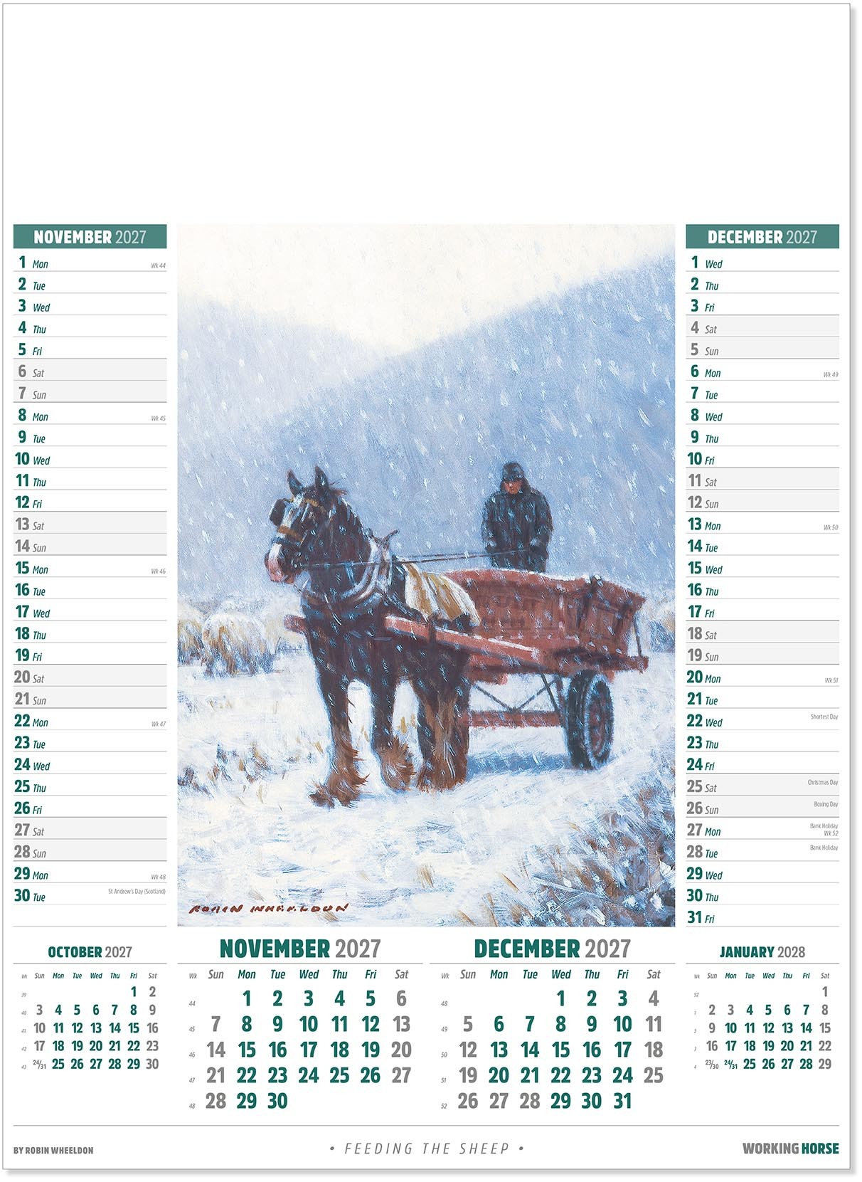 Working Horse Calendar