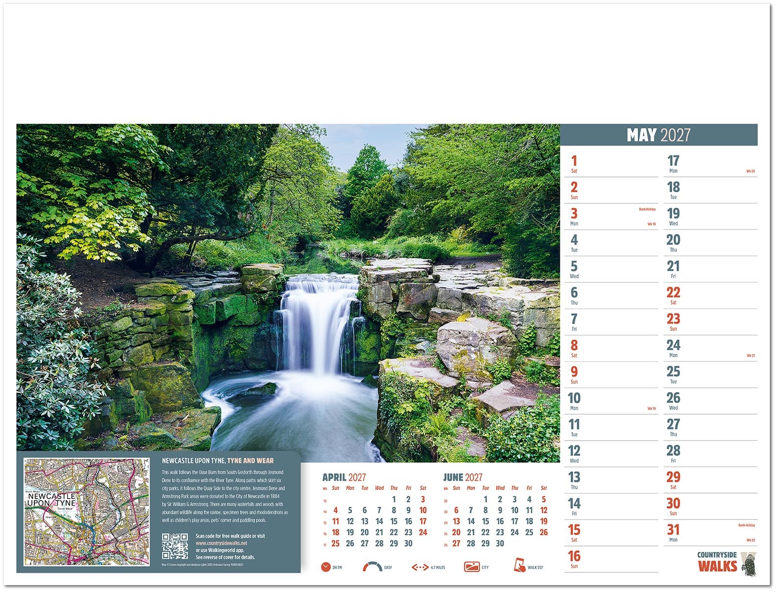 Countryside Walks Wall Calendar