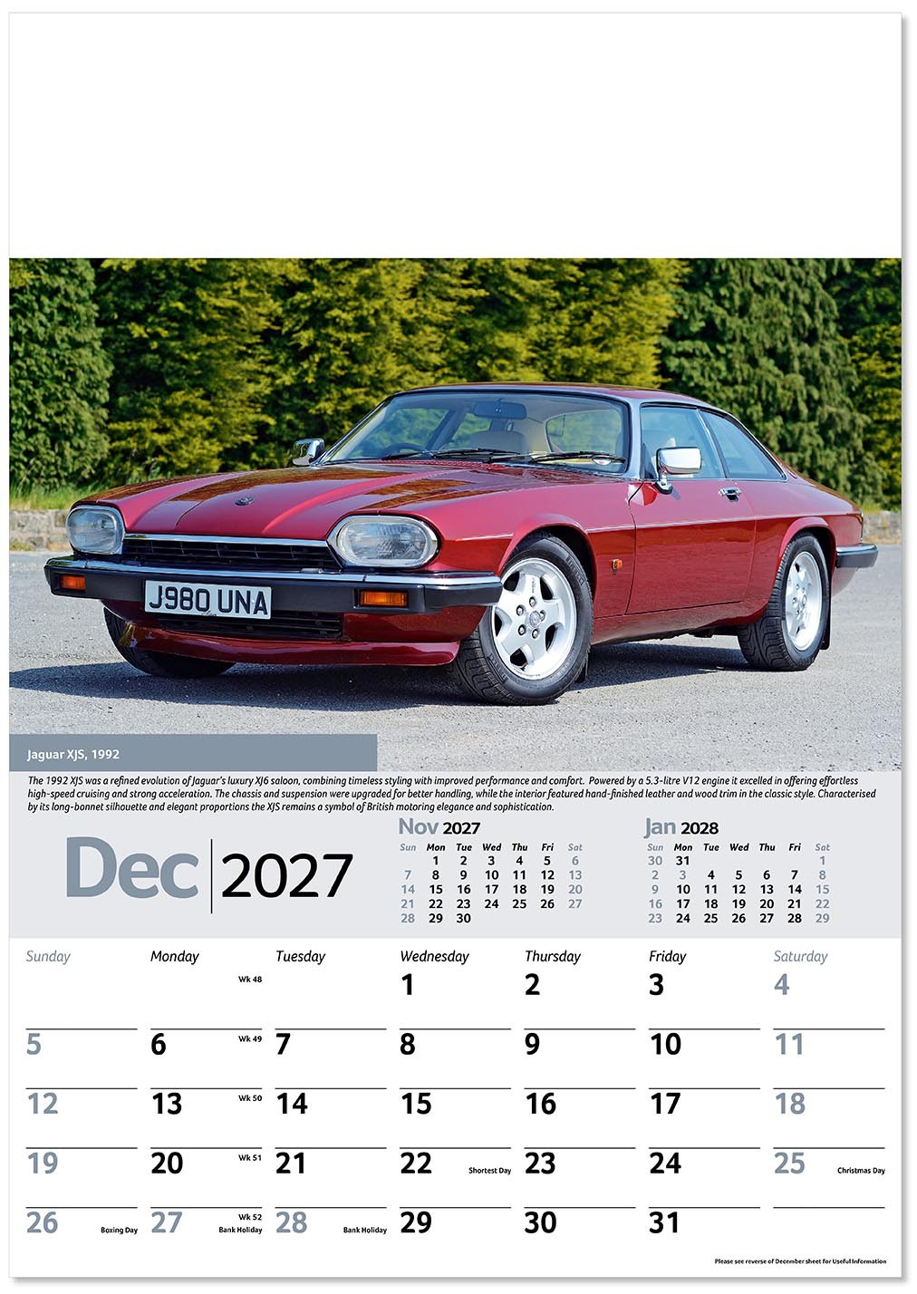 Collectors Cars Calendar