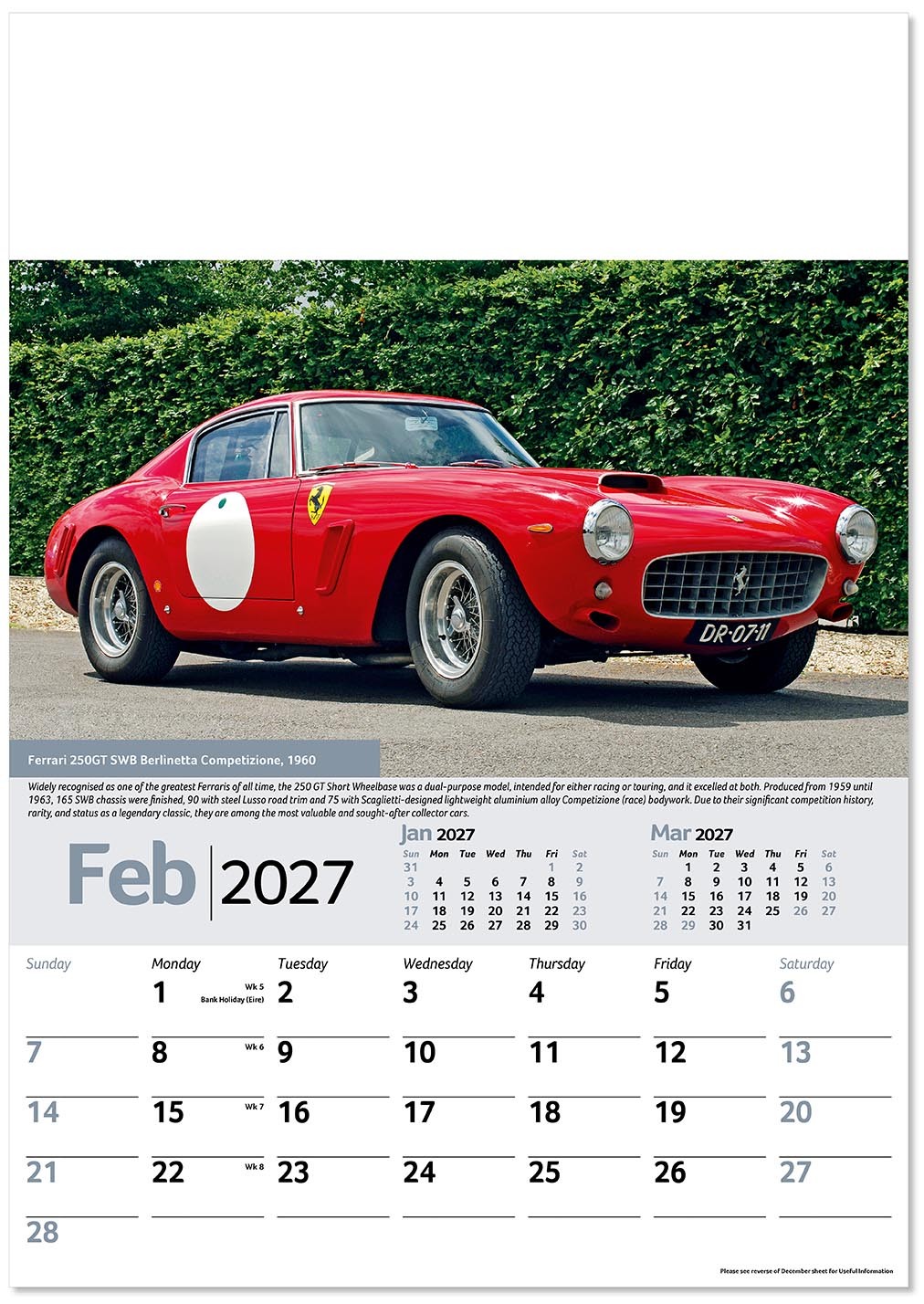 Collectors Cars Calendar