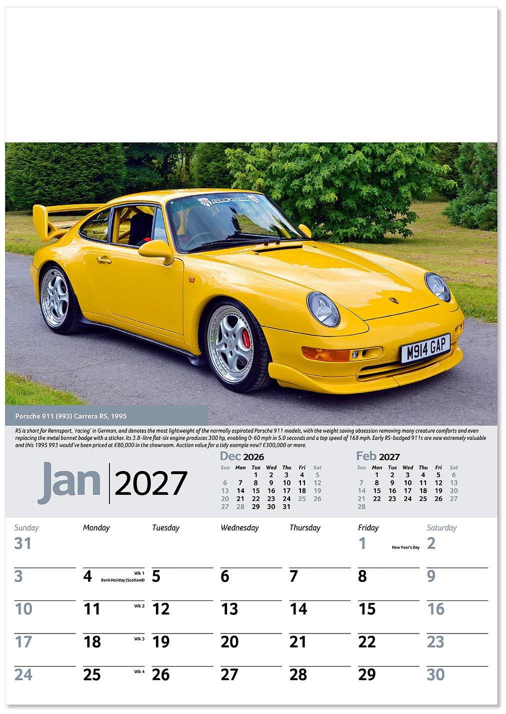 Collectors Cars Calendar