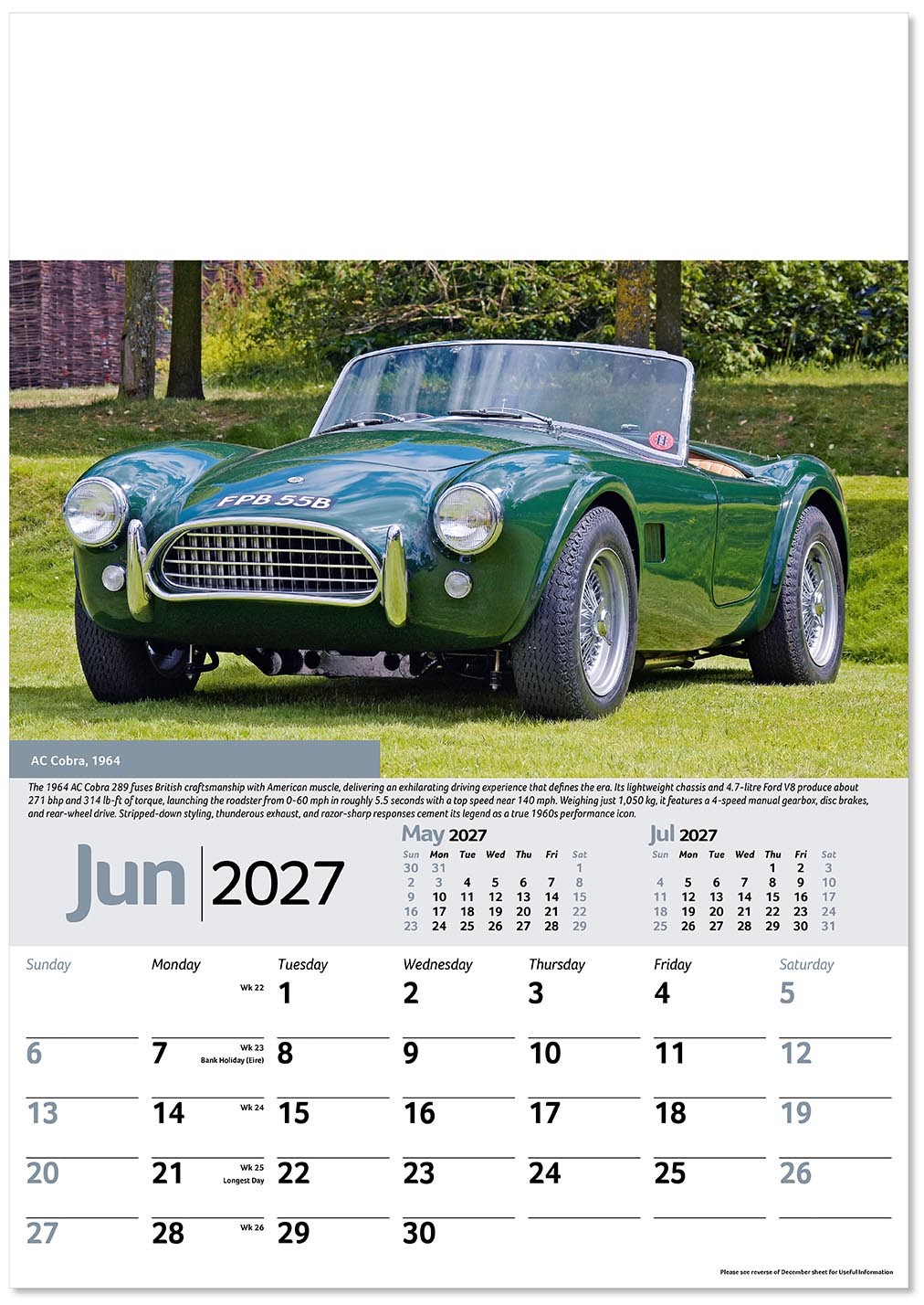 Collectors Cars Calendar