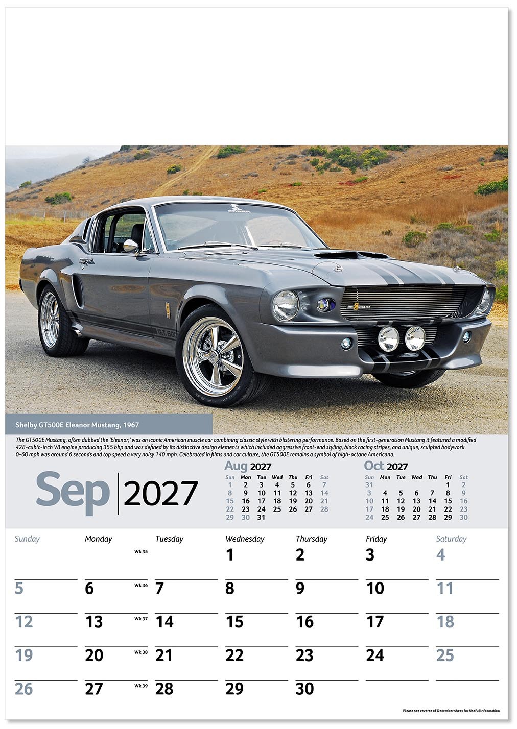 Collectors Cars Calendar